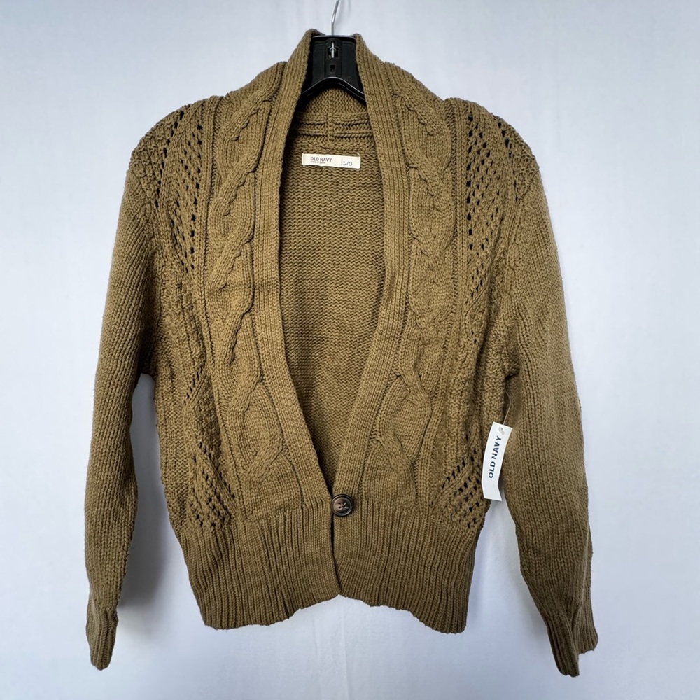NWT Old Navy Olive Cable Knit Cardigan